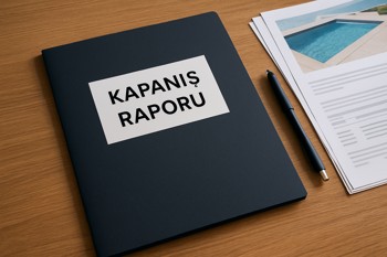 Kapanış raporu klasörü: etiketli bölümler ve not sayfaları