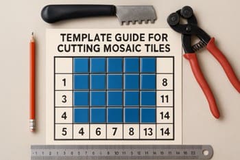 Mozaik kesim şablonu: tekrarlı parçalar için numaralı kılavuz