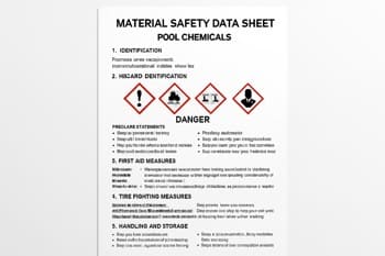 MSDS dosyası: tehlike piktogramları ve saklama bölümü