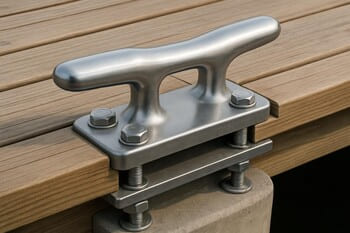 Rıhtımda cleat montajı: paslanmaz bağlantı ve alt taşıyıcı