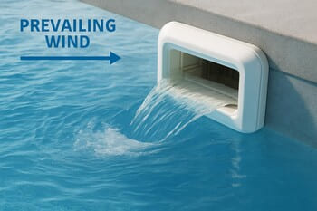 Skimmer yerleşimi: hakim rüzgâr yönüne karşı konum