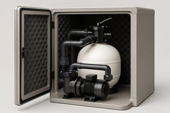 Kompakt filtre ve pompa seti — sessiz çalışma kabini