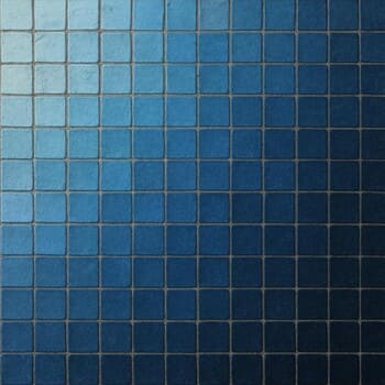 Mavi ton skalasında mozaik renk paleti: açık maviden laciverte