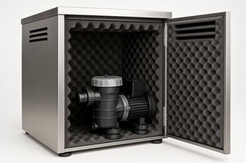 Pompa için akustik kabin — hava kanallı, titreşim sönümleyici